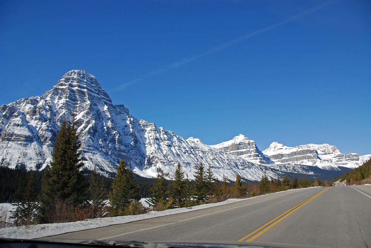 15 Mount Chephren, Epaulette Peak, Hans Peak, Mount Sarbach From Icefields Parkway